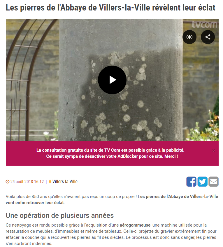 Les pierres de l'Abbaye de Villers-la-Ville révèlent leur éclat