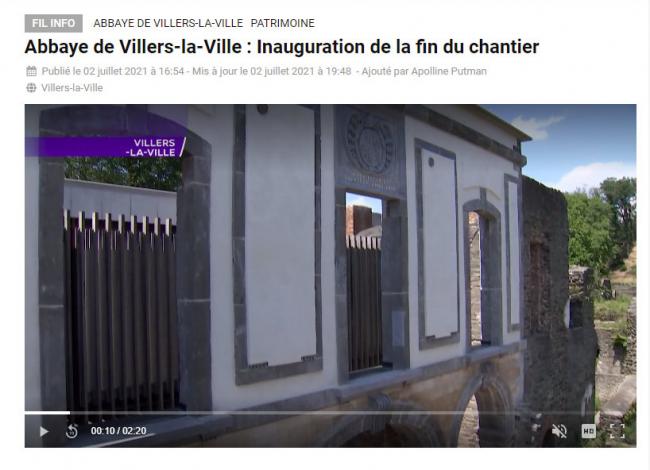 Abbaye de Villers-la-Ville : Inauguration de la fin du chantier