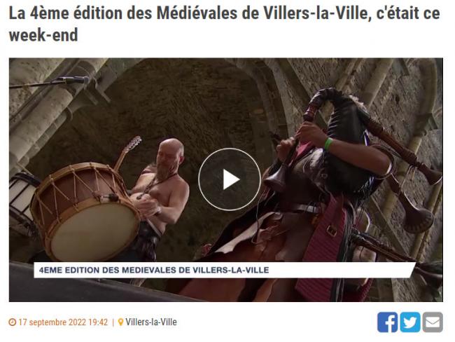 La 4ème édition des Médiévales de Villers-la-Ville, c'était ce week-end !